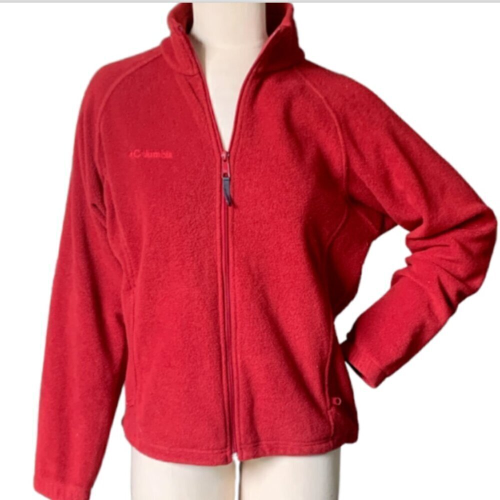 Columbia Sportswear Fleece Full Zip Jacket Women's‎ M Red #64A